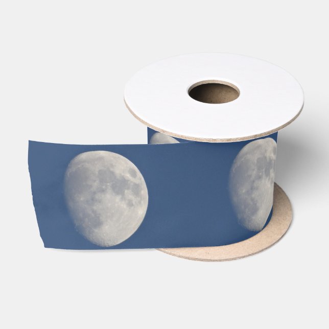 Ruban En Satin Lune grise dans un ciel bleu (Bobine)