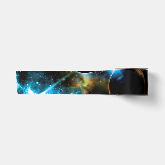 Ruban En Satin L'univers des planètes (Devant)