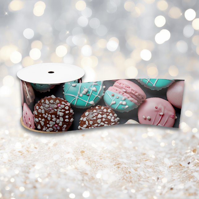 Ruban En Satin Macaron rose et bleu (Créateur téléchargé)