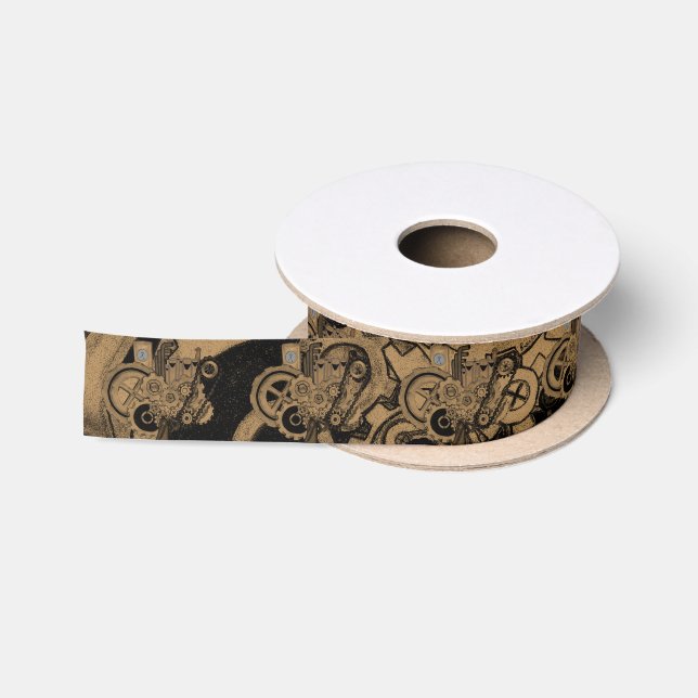 Ruban En Satin Machines à vapeur (Brassy) (Bobine)