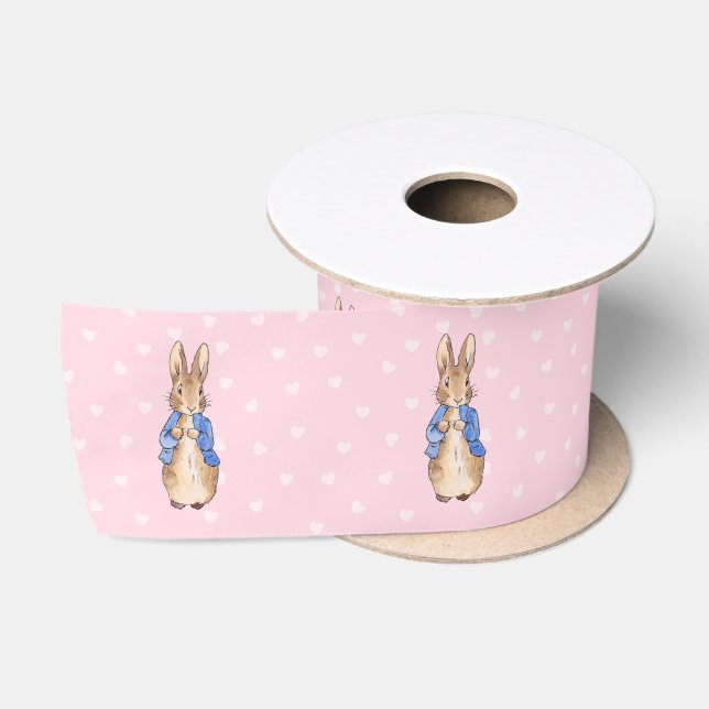 Ruban En Satin Manteau bleu classique de lapin (Bobine)