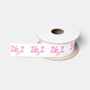 Ruban En Satin Marathon du rose 26,2