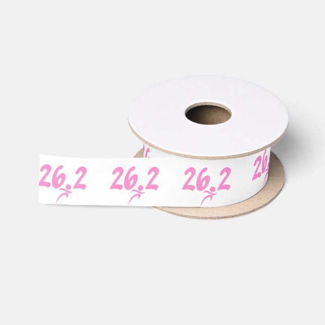Ruban En Satin Marathon du rose 26,2 (Bobine)