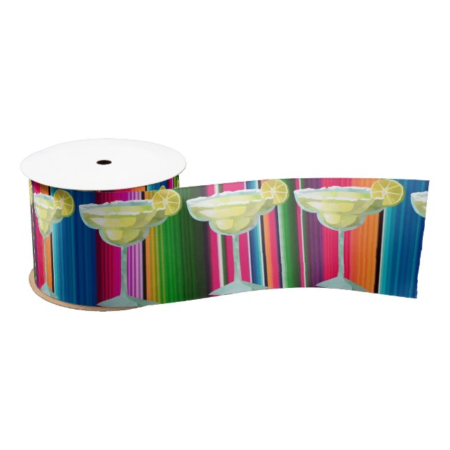 Ruban En Satin Margarita Couverture mexicaine Fiesta Stripes Sera (Bobine)