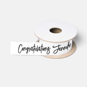 Ruban En Satin Mariage Félicitations Script Nom personnalisé