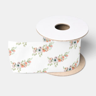 Ruban En Satin Mariage Fleur de Pêche