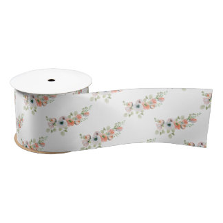 Ruban En Satin Mariage Fleur de Pêche