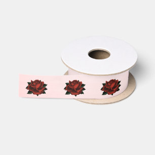 Ruban En Satin Mariage gothique de Rose rouge