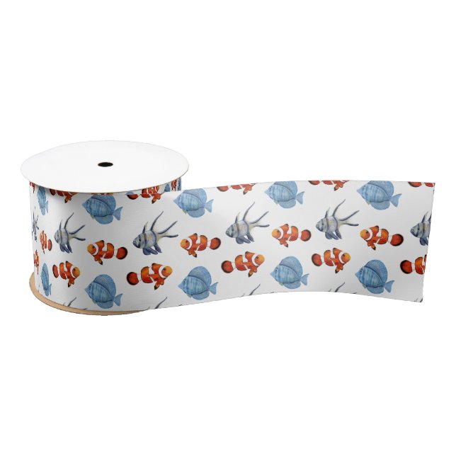 Ruban En Satin Marine Life Series Design 25 (Bobine)