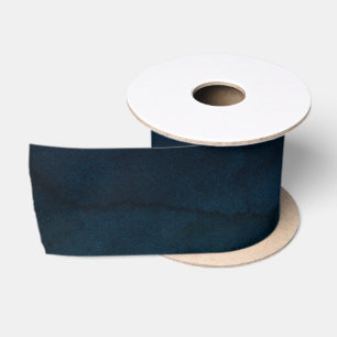 Ruban En Satin Marine Luster bleu foncé Aquarelle texture Mariage