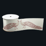 Ruban En Satin MARSALA ET IVORY VINTAGE PEACOCK Ribbon<br><div class="desc">Branchée et vintage,  cette suite mariage romantique saura plaire à tous les mariage de saison.</div>