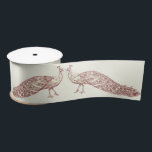 Ruban En Satin MARSALA ET IVORY VINTAGE PEACOCK Ribbon<br><div class="desc">Branchée et vintage,  cette suite mariage romantique saura plaire à tous les mariage de saison.</div>