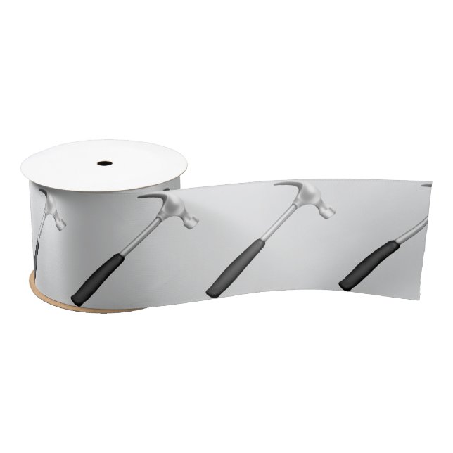 Ruban En Satin Marteaux sur fond blanc (Bobine)