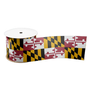 Ruban En Satin Maryland Flag & America États-Unis voyages/sports