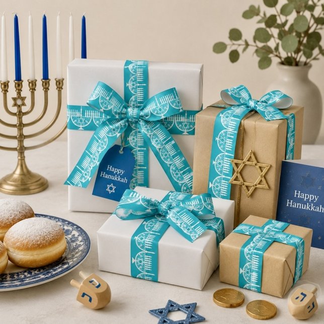 Ruban En Satin Menorah en filigrane (Créateur téléchargé)
