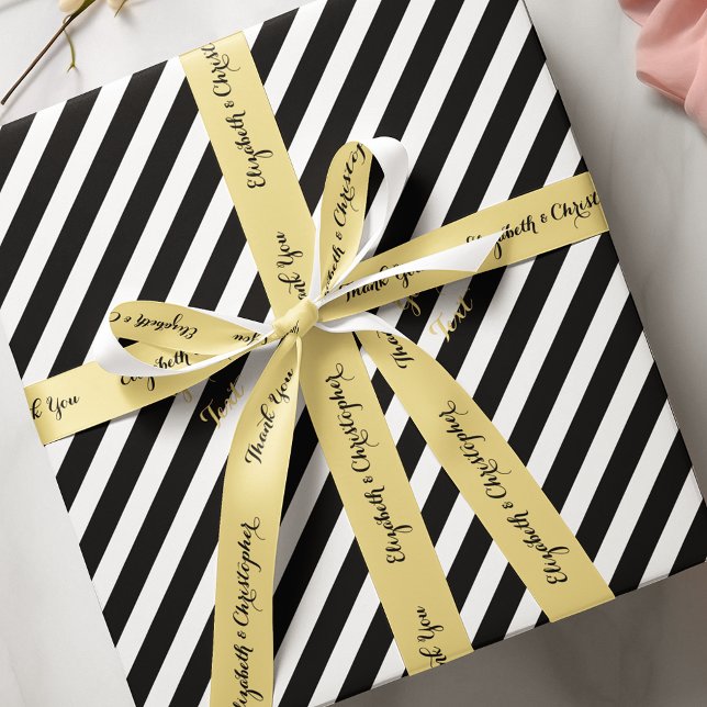 Ruban En Satin Merci personnalisé mariée mariée mariage Favoriser (Personalized Thank You Bride Groom Wedding Favor Satin Ribbon)