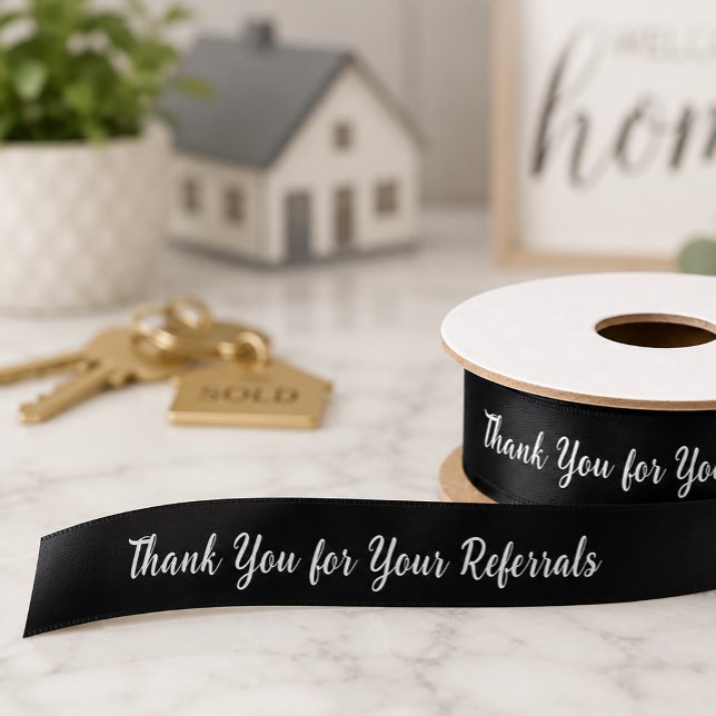 Ruban En Satin Merci pour vos recommandations (Referral Thank You Ribbon)