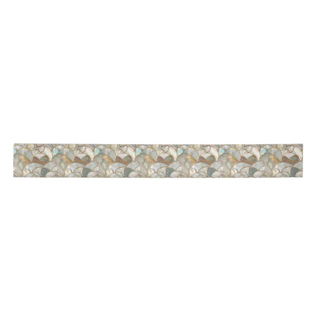 Ruban En Satin Mère d'or de style mosaïque de perle (Devant)