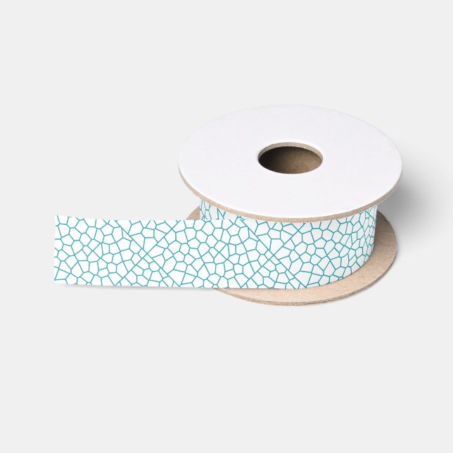 Ruban En Satin Minimalisme Art Abstrait Pale Turquoise Cellules B (Bobine)
