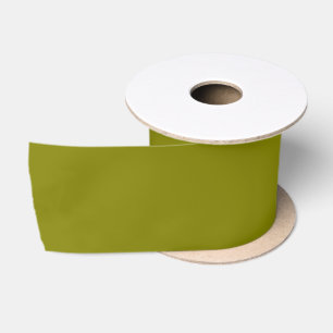 Ruban En Satin Minimaliste Vert Olive Uni Couleur Simple