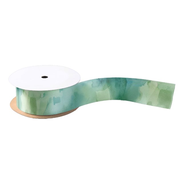 Ruban En Satin Mint Green Abstract Christmas (Bobine)