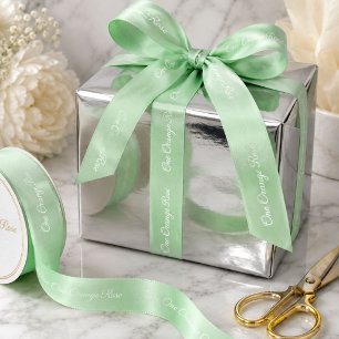 Ruban En Satin Mint Green Marketing Branded Nom de l'entreprise