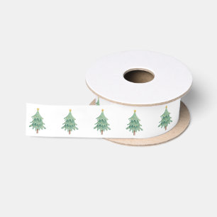 Ruban En Satin Modèle d'arbre de Noël vert