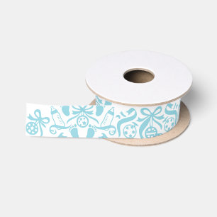 Ruban En Satin Modèle de hochet de bouteille bleue pour la douche