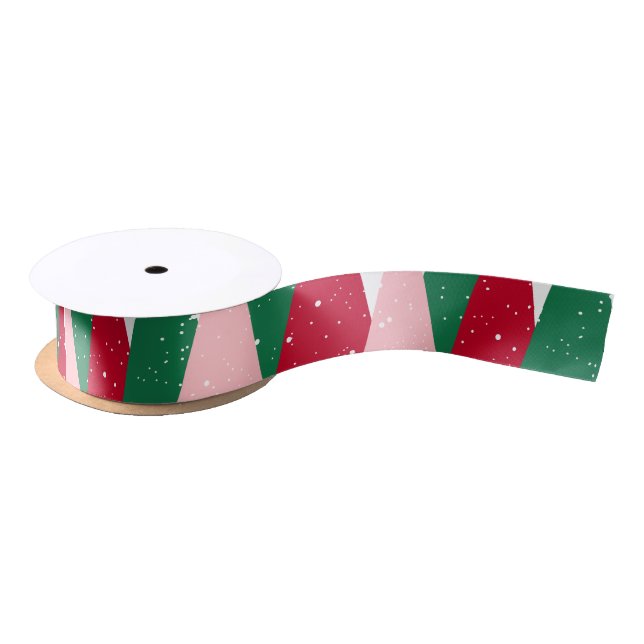 Ruban En Satin Modern Cute Colorful Christmas (Bobine)