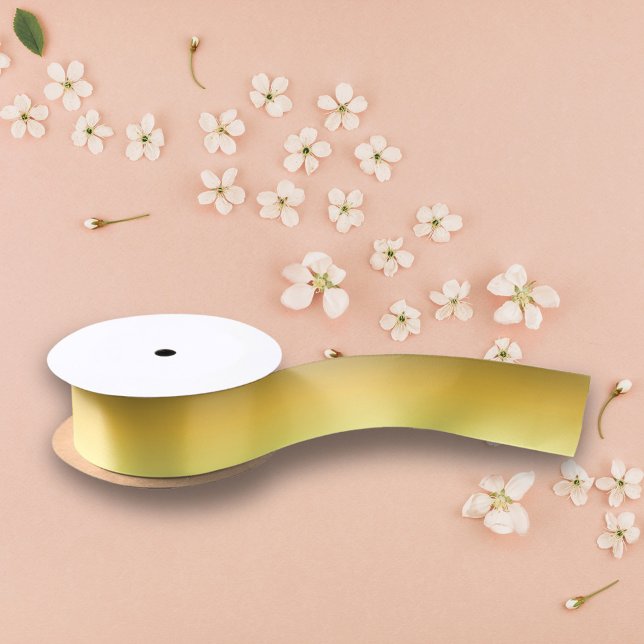 Ruban En Satin Moderne Chic métal jaune / Or (Créateur téléchargé)