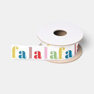 Ruban En Satin Moderne Fa La La De Vacances Coloré Mignon