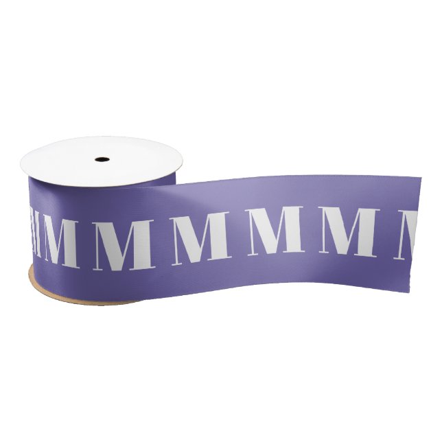 Ruban En Satin Monogramme lilac Périwinkle numéro initial personn (Bobine)