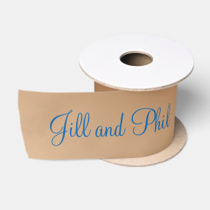 Ruban En Satin Monogramme Mariage de cuivre