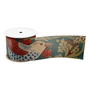 Ruban En Satin Morris - Voleur de fraises #2 Motif floral