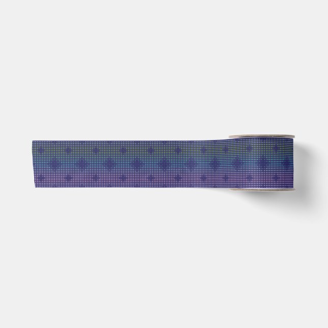 Ruban En Satin Motif à points holographiques iridescents (Devant)
