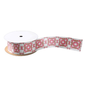 Ruban En Satin motif à ressort fleuri