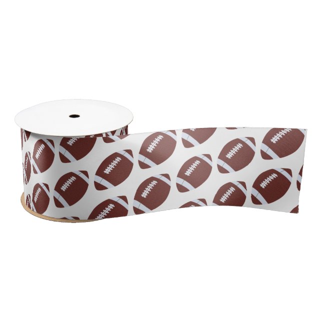 Ruban En Satin Motif américain de football Gridiron Ball (Bobine)