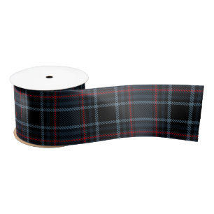 Ruban En Satin Motif carreaux tartan bleu prépa classique