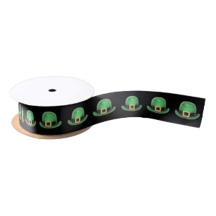 Ruban En Satin Motif Casquette du Derby Vert de la Saint Patrick 