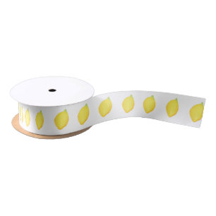 Ruban En Satin Motif citron aquarelle