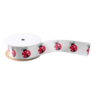 Ruban En Satin Motif classique chic mignon rouge Ladybug