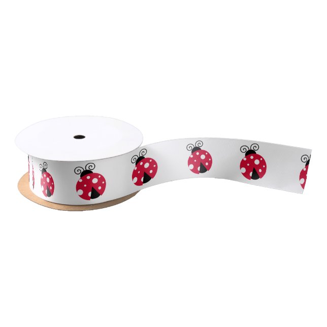Ruban En Satin Motif classique Red Ladybug (Bobine)