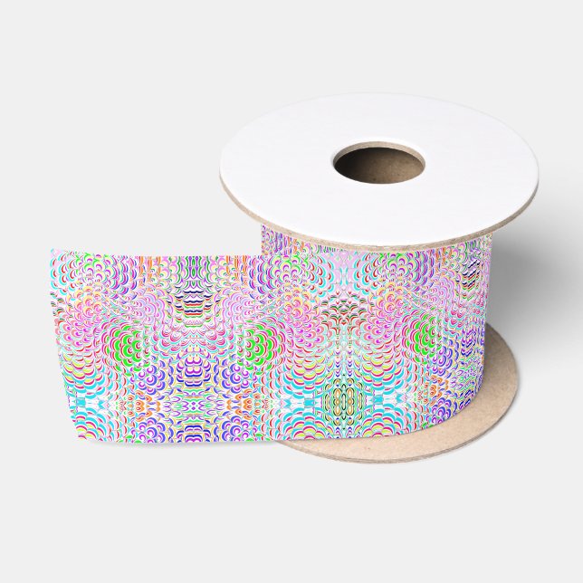 Ruban En Satin Motif coloré (Bobine)