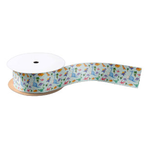 Ruban En Satin Motif coloré de dinosaures