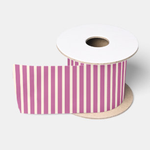 Ruban En Satin Motif Cottagecore à rayures préparatoires Rose Cer