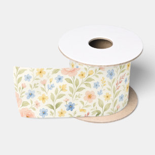 Ruban En Satin Motif d'art floral français chic shabby chic