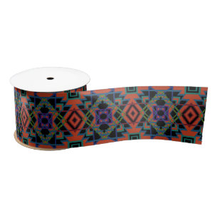 Ruban En Satin Motif de carrelage symétrique du Sud-Ouest en lign