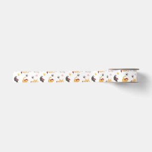 Ruban En Satin Motif de chat de vacances mignon