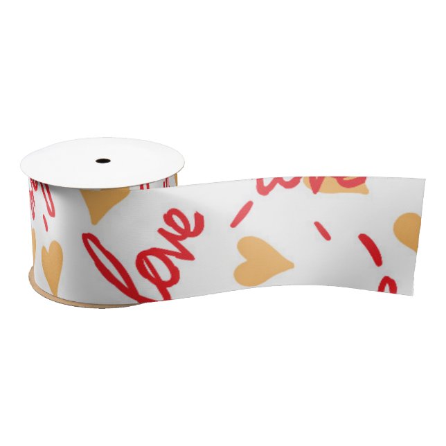 Ruban En Satin Motif de coeur 27 (Bobine)