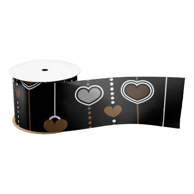 Ruban En Satin Motif de coeur 28 (Bobine)